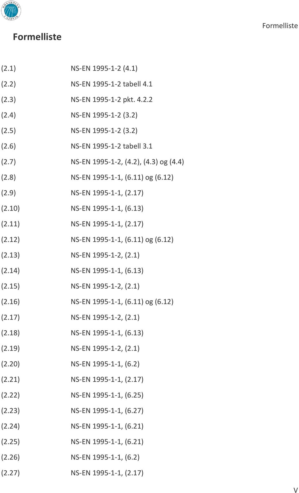 11) og (6.12) (2.13) NS-EN 1995-1-2, (2.1) (2.14) NS-EN 1995-1-1, (6.13) (2.15) NS-EN 1995-1-2, (2.1) (2.16) NS-EN 1995-1-1, (6.11) og (6.12) (2.17) NS-EN 1995-1-2, (2.1) (2.18) NS-EN 1995-1-1, (6.