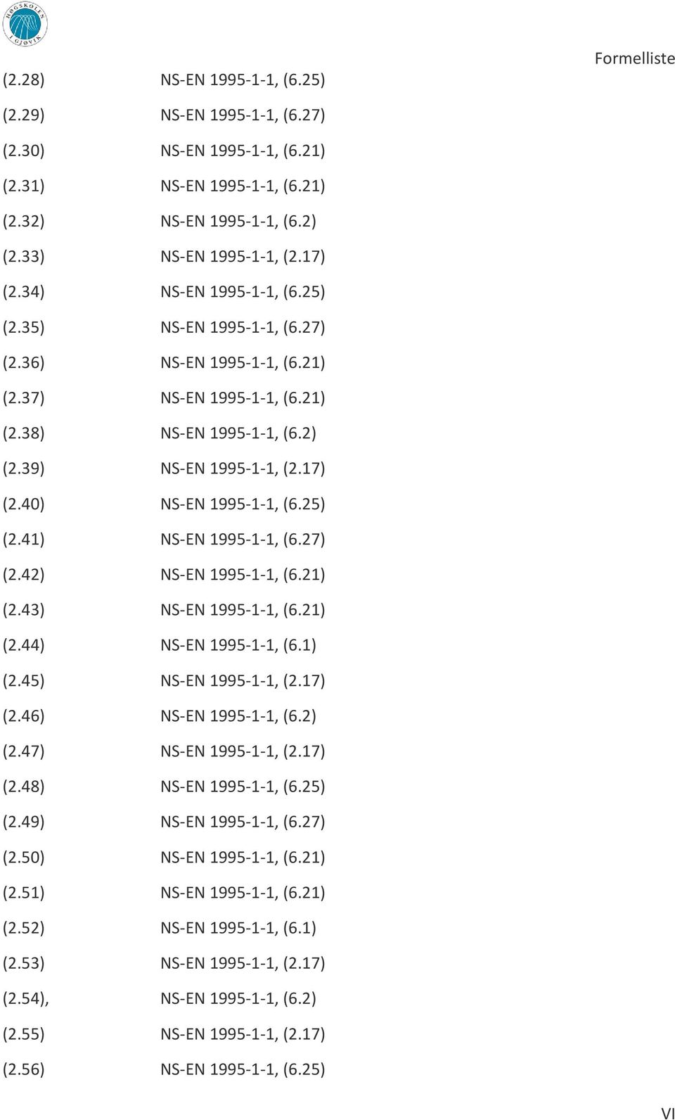 40) NS-EN 1995-1-1, (6.25) (2.41) NS-EN 1995-1-1, (6.27) (2.42) NS-EN 1995-1-1, (6.21) (2.43) NS-EN 1995-1-1, (6.21) (2.44) NS-EN 1995-1-1, (6.1) (2.45) NS-EN 1995-1-1, (2.17) (2.