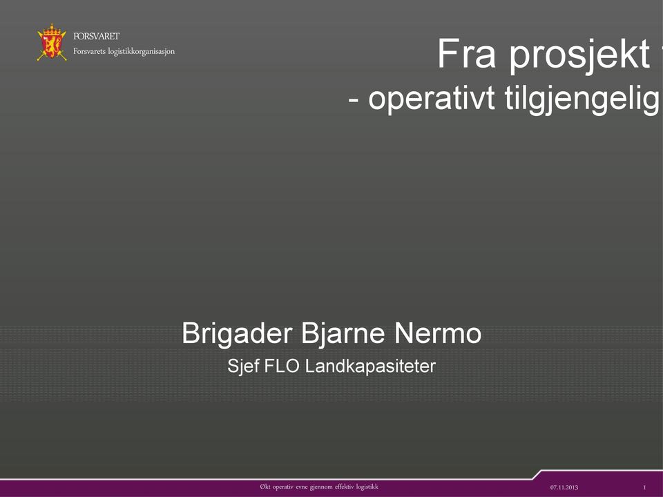 Nermo Sjef FLO Landkapasiteter