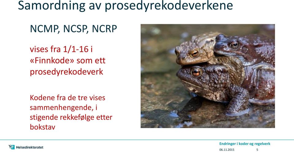 prosedyrekodeverk Kodene fra de tre vises