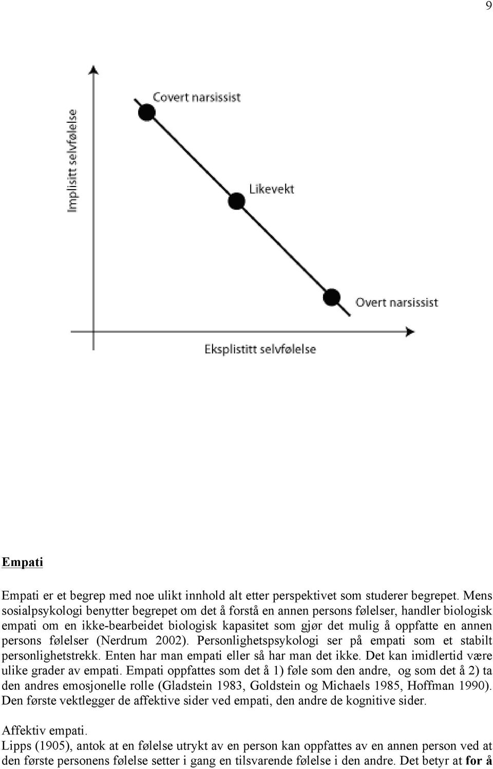 følelser (Nerdrum 2002). Personlighetspsykologi ser på empati som et stabilt personlighetstrekk. Enten har man empati eller så har man det ikke. Det kan imidlertid være ulike grader av empati.