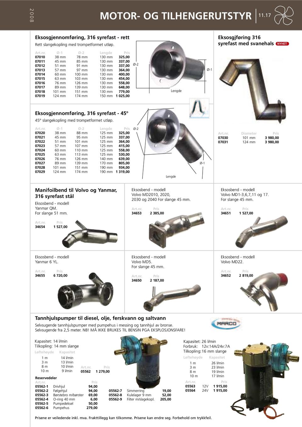 mm 130 mm 400,00 07015 63 mm 103 mm 130 mm 454,00 07016 76 mm 126 mm 130 mm 558,00 07017 89 mm 139 mm 130 mm 648,00 07018 101 mm 151 mm 130 mm 779,00 07019 124 mm 174 mm 150 mm 1 025,00 Ø-2 Lengde