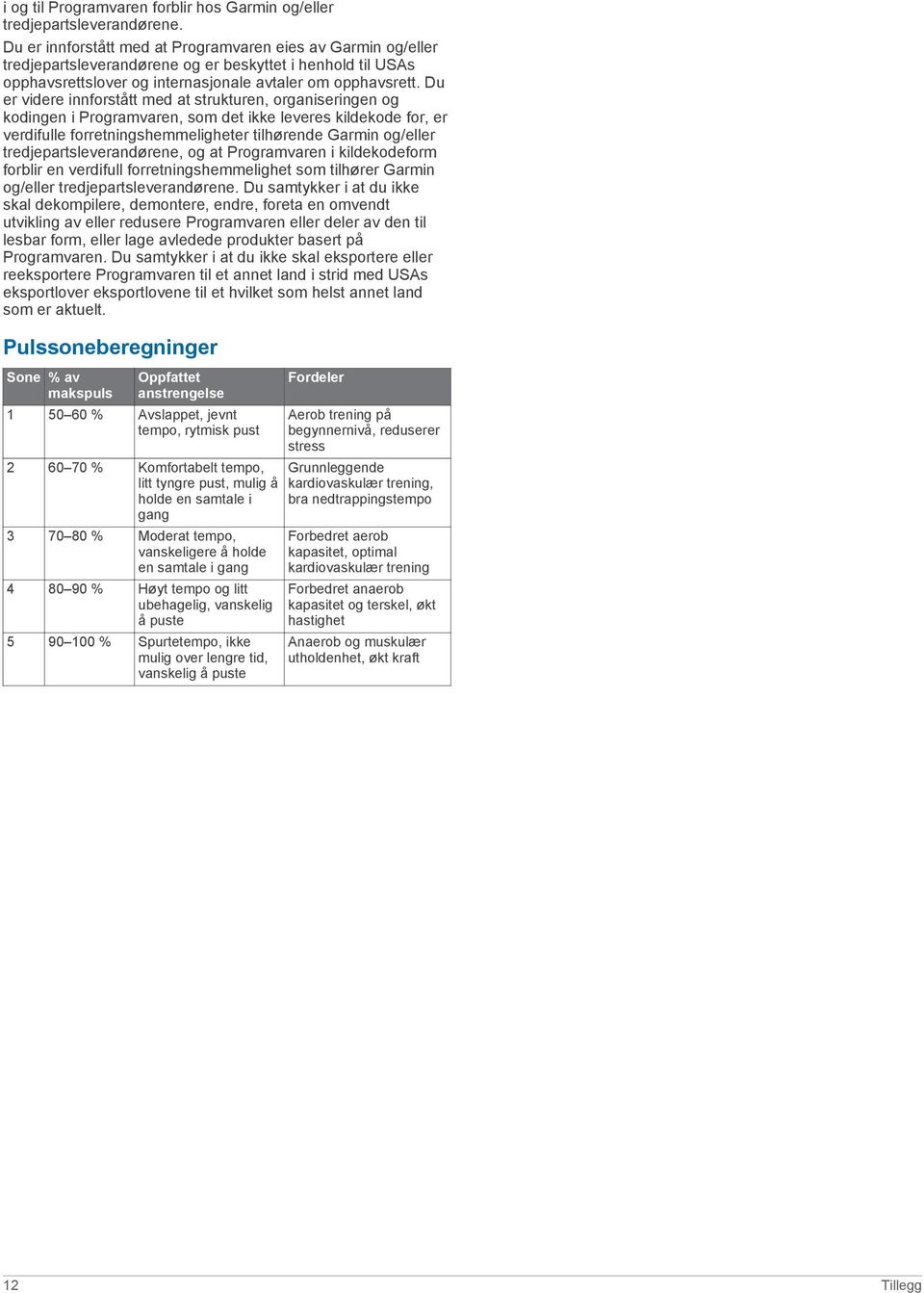 Du er videre innforstått med at strukturen, organiseringen og kodingen i Programvaren, som det ikke leveres kildekode for, er verdifulle forretningshemmeligheter tilhørende Garmin og/eller