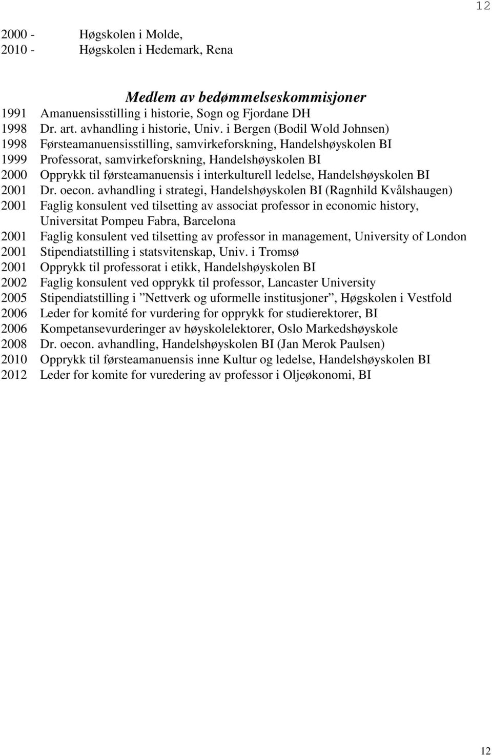 interkulturell ledelse, Handelshøyskolen BI 2001 Dr. oecon.