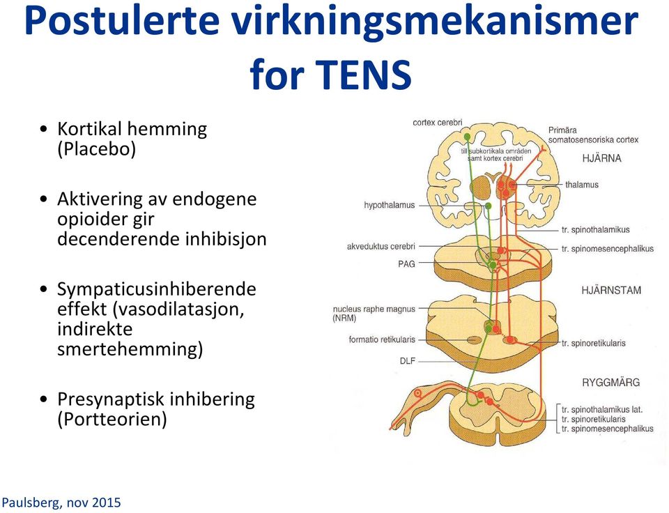 inhibisjon Sympaticusinhiberende effekt (vasodilatasjon,