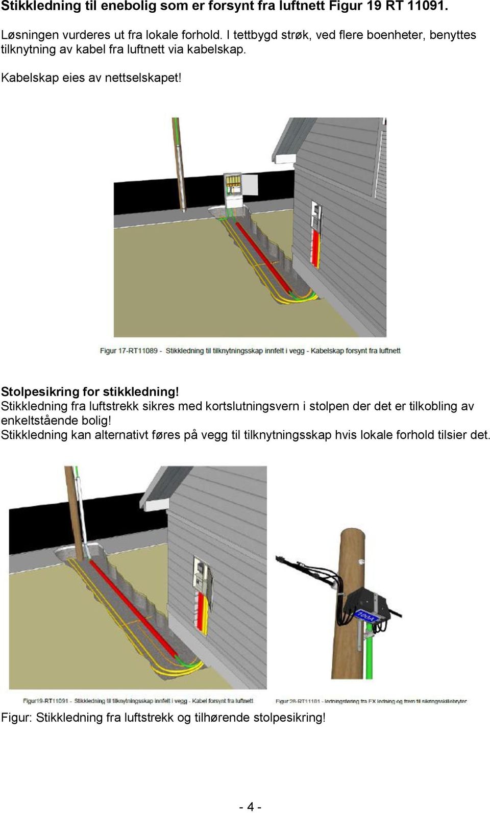 Stolpesikring for stikkledning!