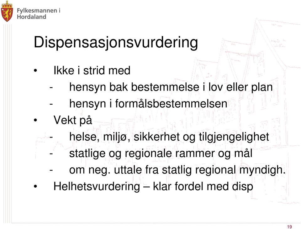 sikkerhet og tilgjengelighet - statlige og regionale rammer og mål - om