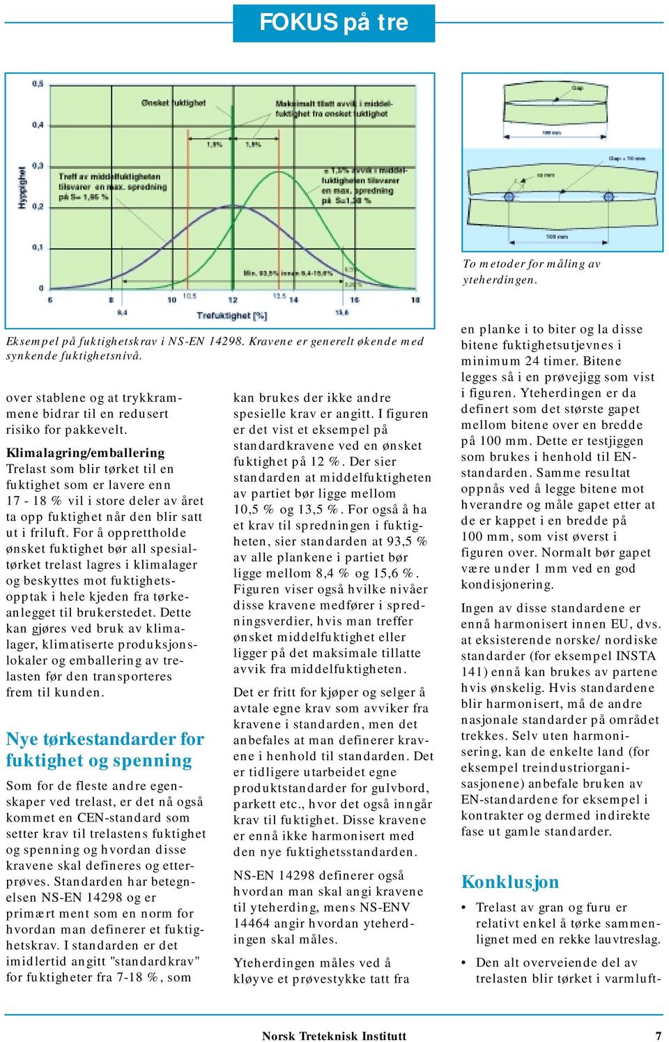 Klimalagring/emballering Trelast som blir tørket til en fuktighet som er lavere enn 17-18 % vil i store deler av året ta opp fuktighet når den blir satt ut i friluft.