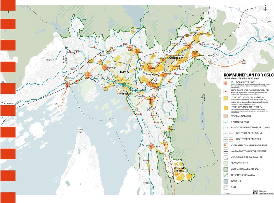 hvorav en med regional funksjon. Høy arealutnyttelse. Bryn Filipstad PRIORITERTE STASJONSNÆRE OMRÅDER Bryndiagonal alt.