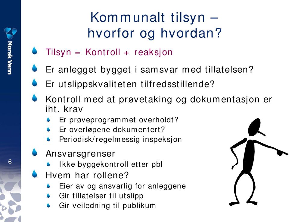 krav Er prøveprogrammet overholdt? Er overløpene dokumentert?