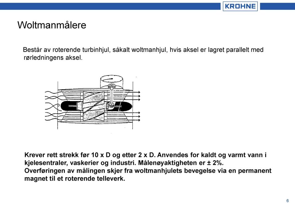 Anvendes for kaldt og varmt vann i kjelesentraler, vaskerier og industri.