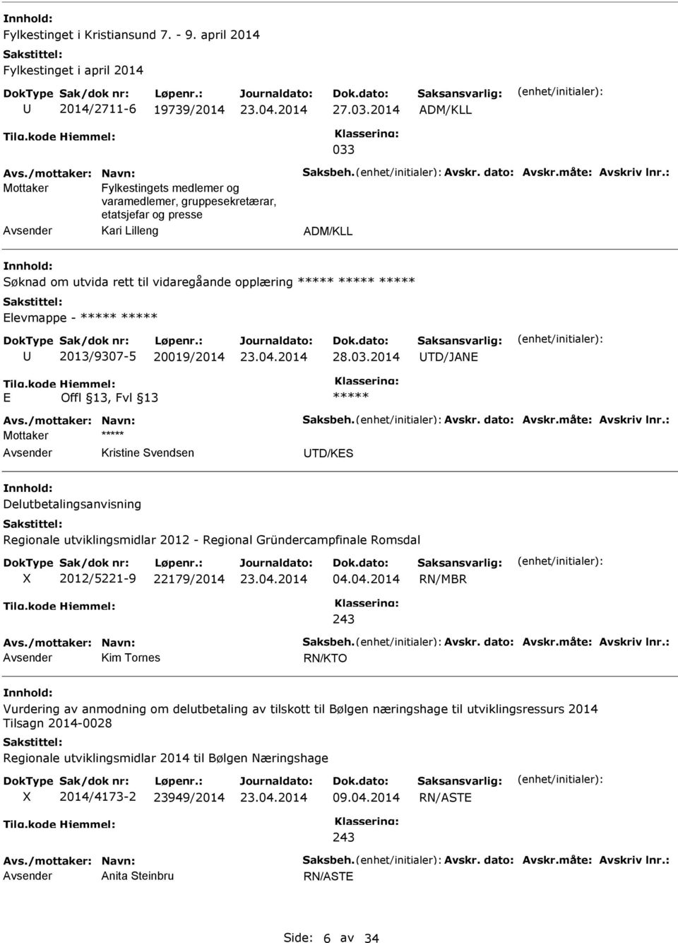 Elevmappe - ***** ***** 2013/9307-5 20019/2014 28.03.