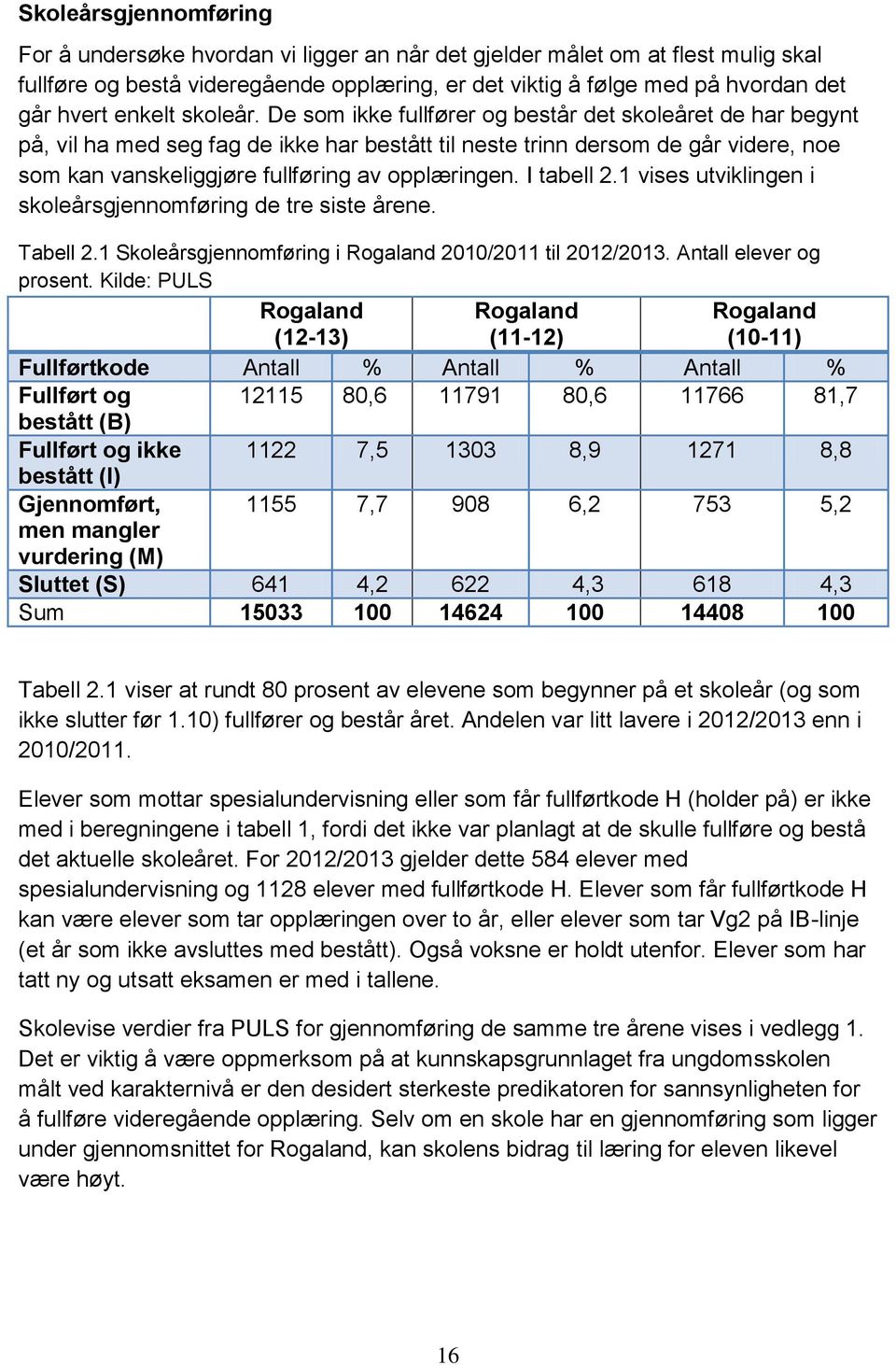 De som ikke fullfører og består det skoleåret de har begynt på, vil ha med seg fag de ikke har bestått til neste trinn dersom de går videre, noe som kan vanskeliggjøre fullføring av opplæringen.