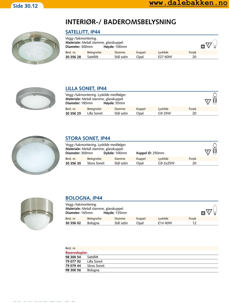 Diameter: 185mm Høyde: 55mm orpk 30 356 29 Lilla Sonet Stål satin Opal G9 25W 20 STORA SONET, IP44 Vegg-/takmontering. Lyskilde medfølger.