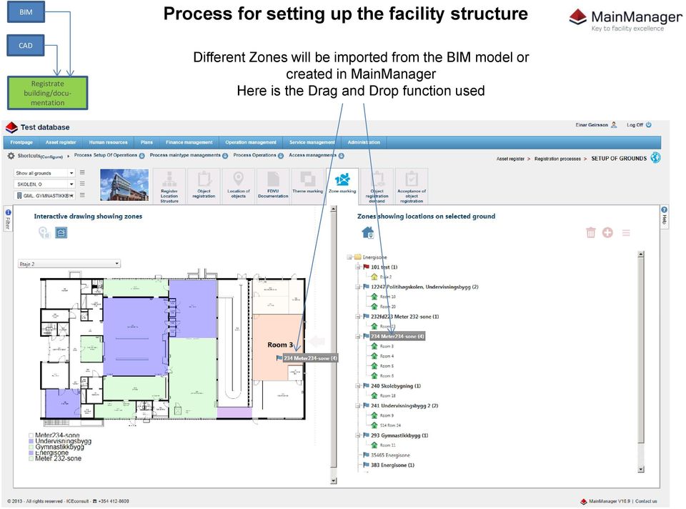 Zones will be imported from the BIM model or