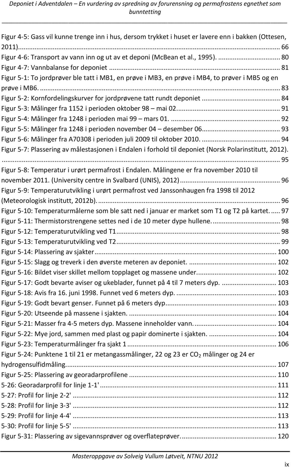 ... 83 Figur 5-2: Kornfordelingskurver for jordprøvene tatt rundt deponiet... 84 Figur 5-3: Målinger fra 1152 i perioden oktober 98 mai 02.... 91 Figur 5-4: Målinger fra 1248 i perioden mai 99 mars 01.