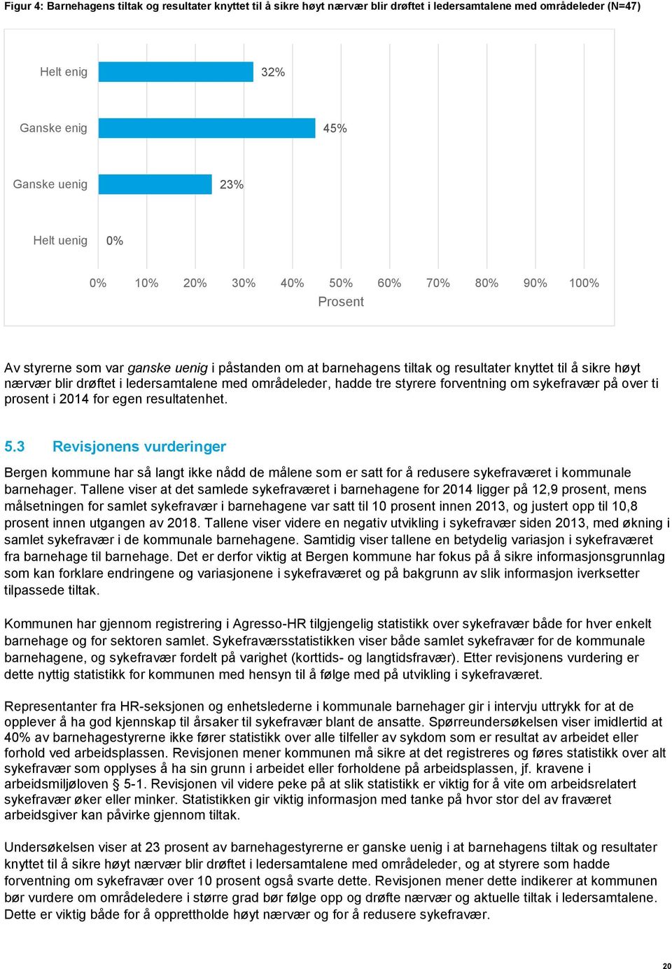 områdeleder, hadde tre styrere forventning om sykefravær på over ti prosent i 2014 for egen resultatenhet. 5.