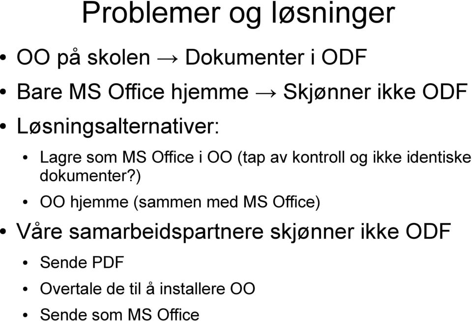 kontroll og ikke identiske dokumenter?