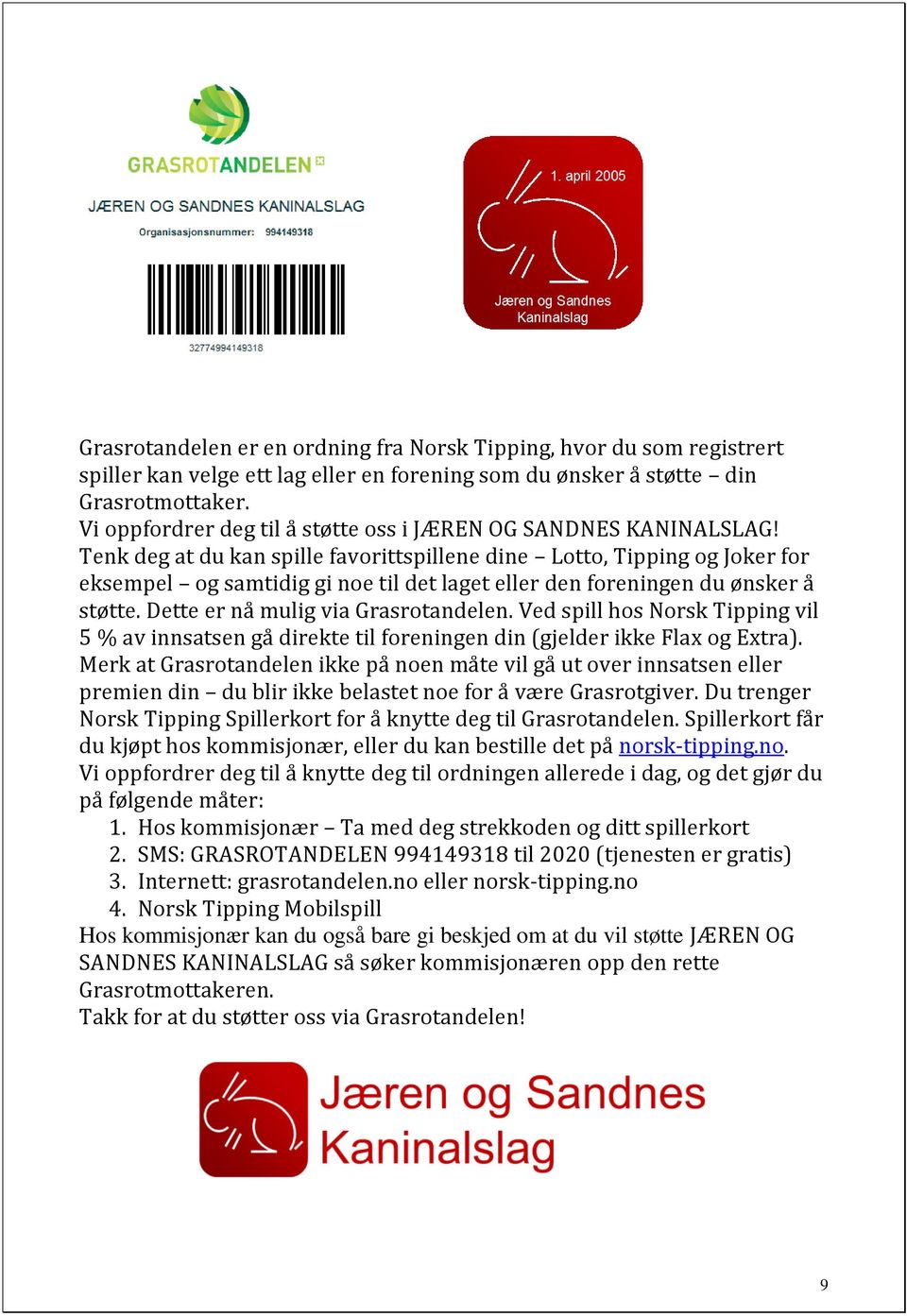 Tenk deg at du kan spille favorittspillene dine Lotto, Tipping og Joker for eksempel og samtidig gi noe til det laget eller den foreningen du ønsker å støtte. Dette er nå mulig via Grasrotandelen.