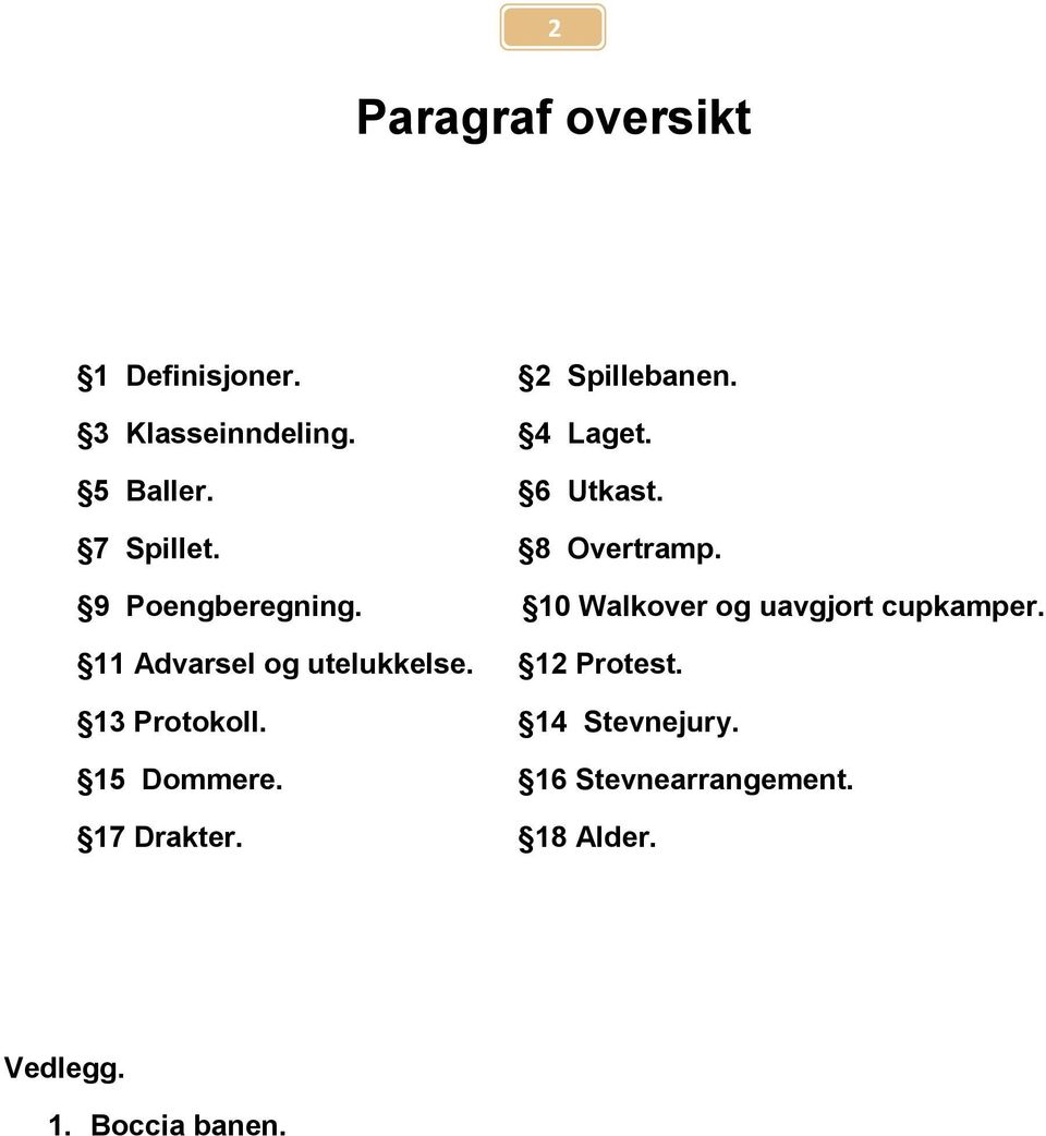 10 Walkover og uavgjort cupkamper. 11 Advarsel og utelukkelse. 12 Protest.