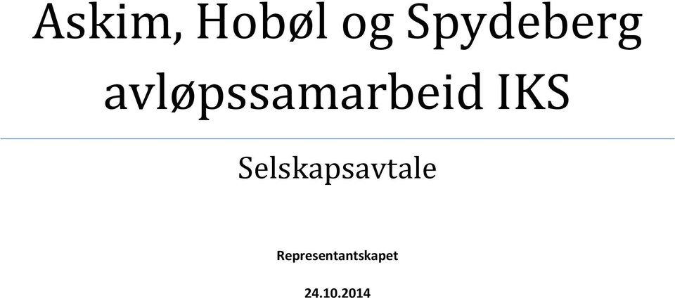 avløpssamarbeid IKS