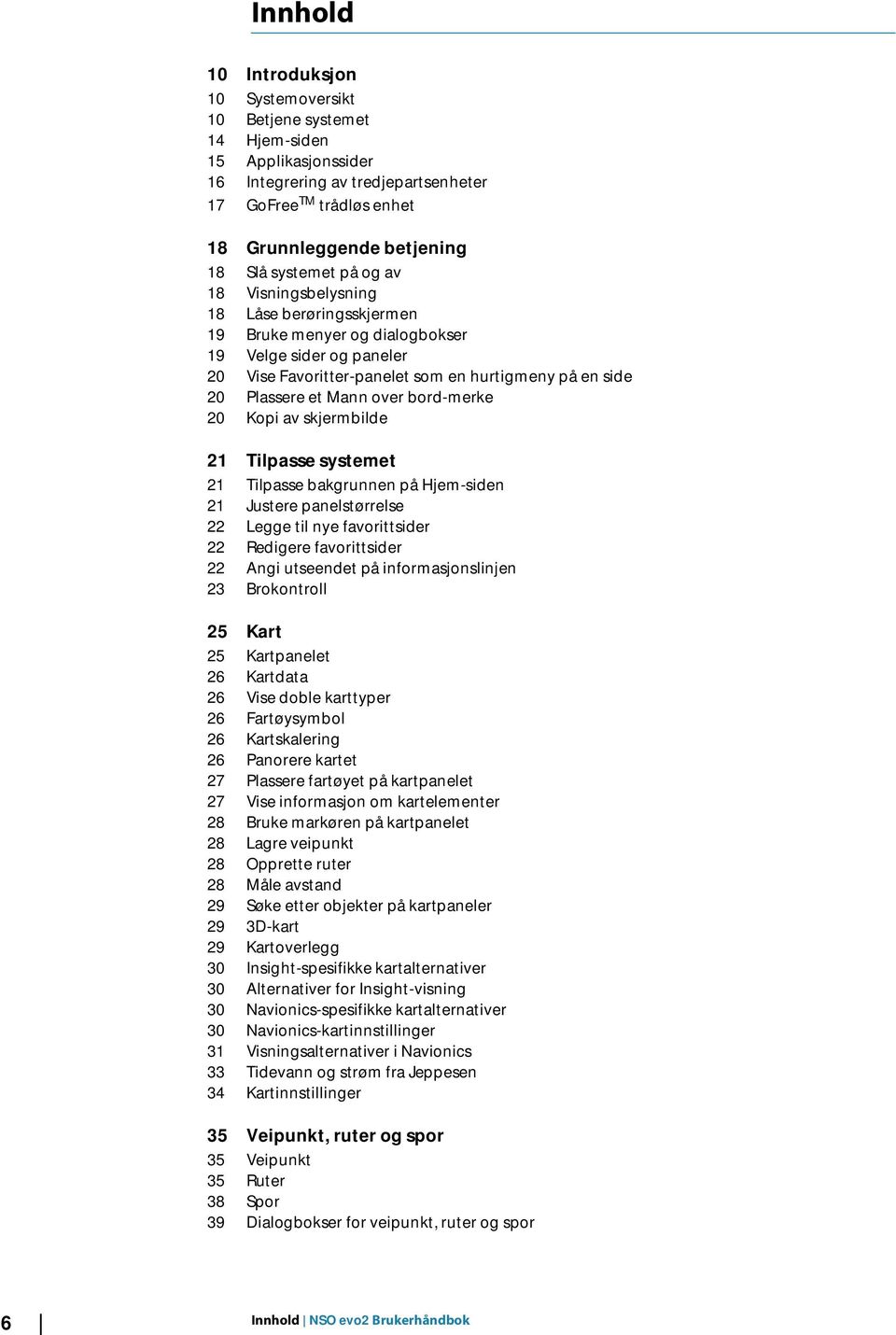 over bord-merke 20 Kopi av skjermbilde 21 Tilpasse systemet 21 Tilpasse bakgrunnen på Hjem-siden 21 Justere panelstørrelse 22 Legge til nye favorittsider 22 Redigere favorittsider 22 Angi utseendet