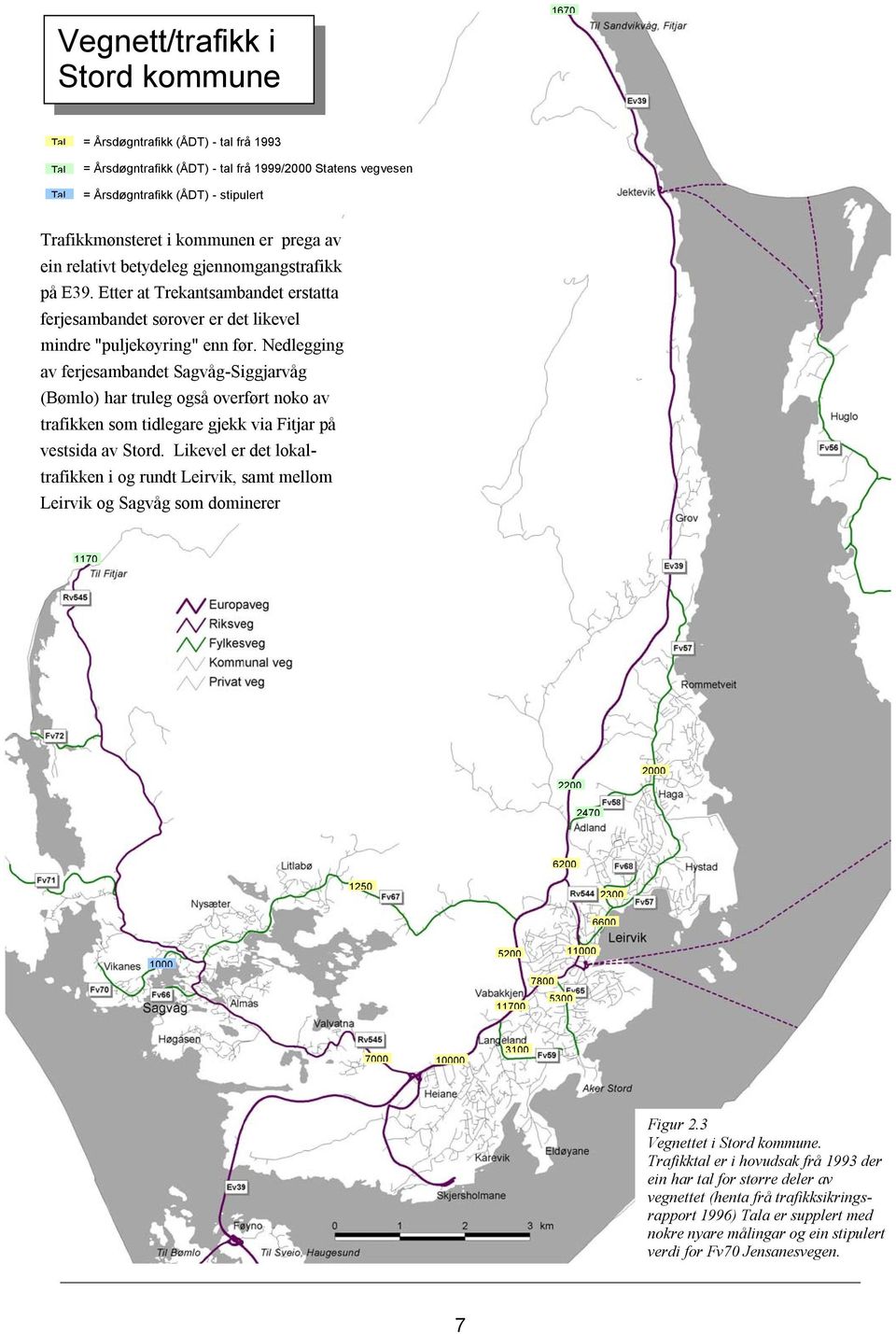 Nedlegging av ferjesambandet Sagvåg-Siggjarvåg (Bømlo) har truleg også overført noko av trafikken som tidlegare gjekk via Fitjar på vestsida av Stord.