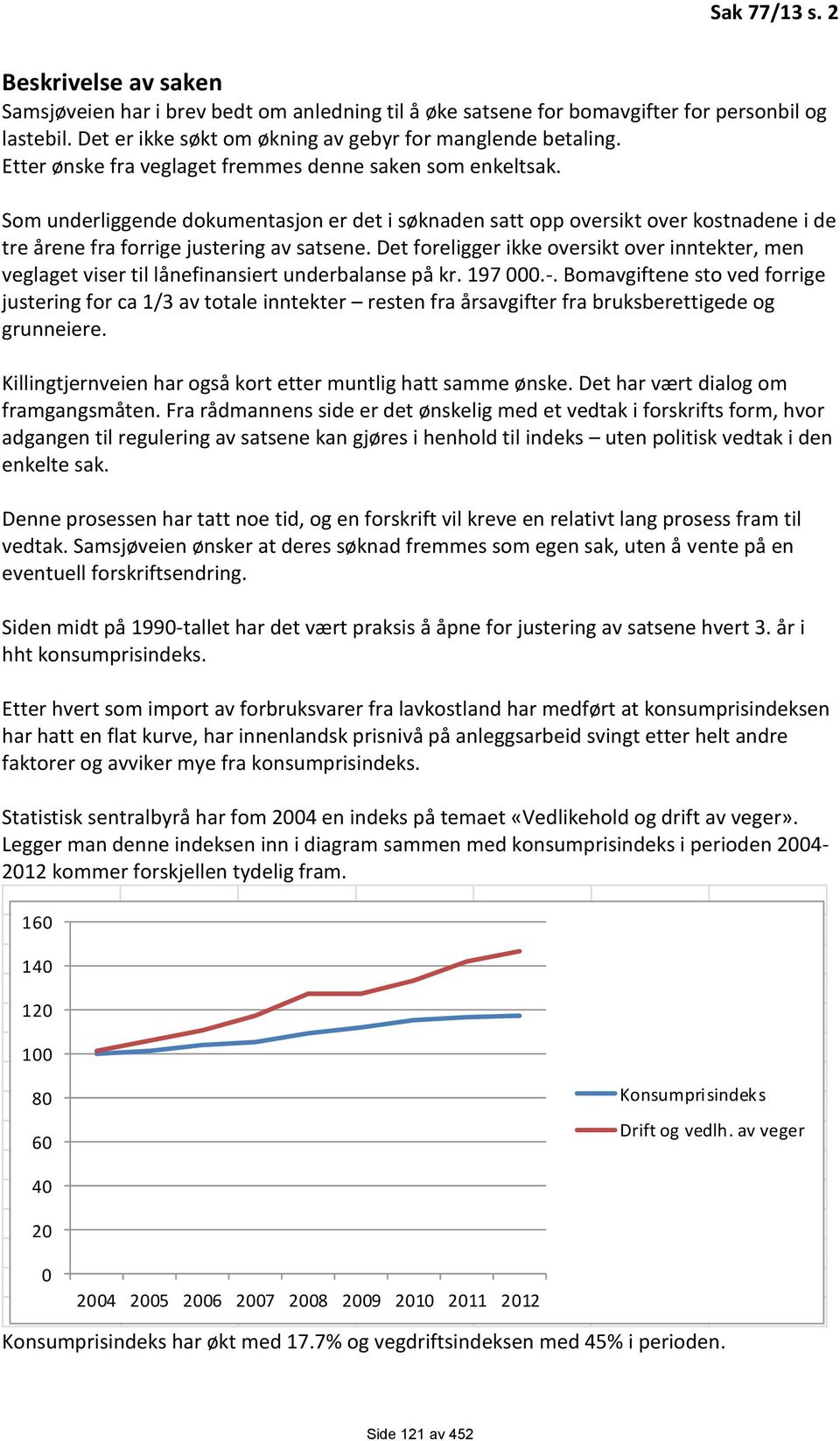 Det foreligger ikke oversikt over inntekter, men veglaget viser til lånefinansiert underbalanse på kr. 197 000.-.