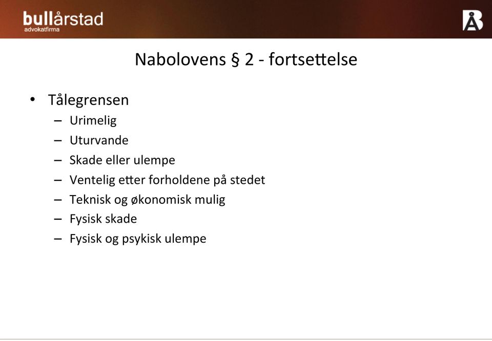 ecer forholdene på stedet Teknisk og