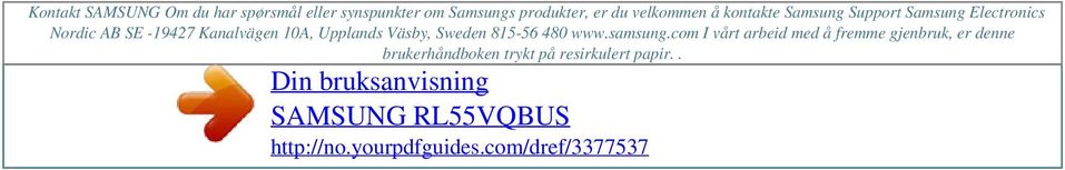 velkommen å kontakte Samsung Support Samsung Electronics Nordic AB SE -19427