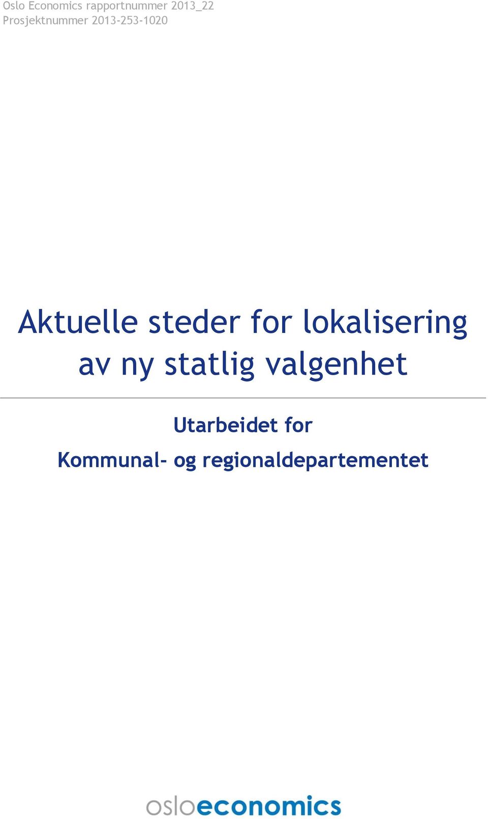 steder for lokalisering av ny statlig