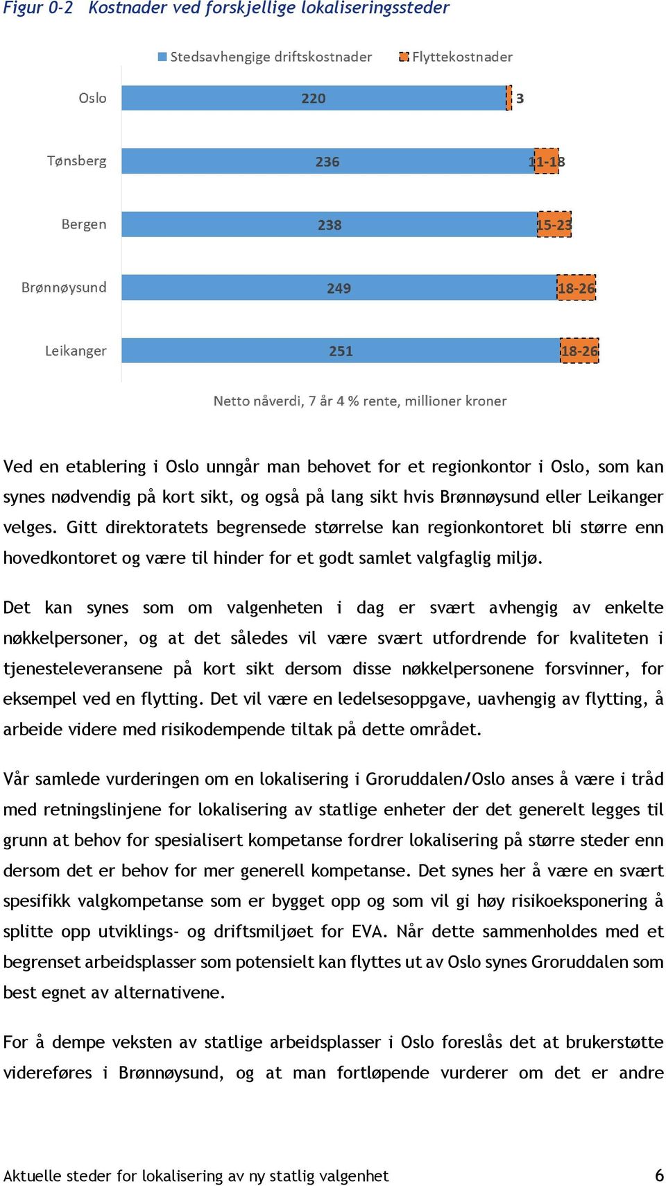 Det kan synes som om valgenheten i dag er svært avhengig av enkelte nøkkelpersoner, og at det således vil være svært utfordrende for kvaliteten i tjenesteleveransene på kort sikt dersom disse