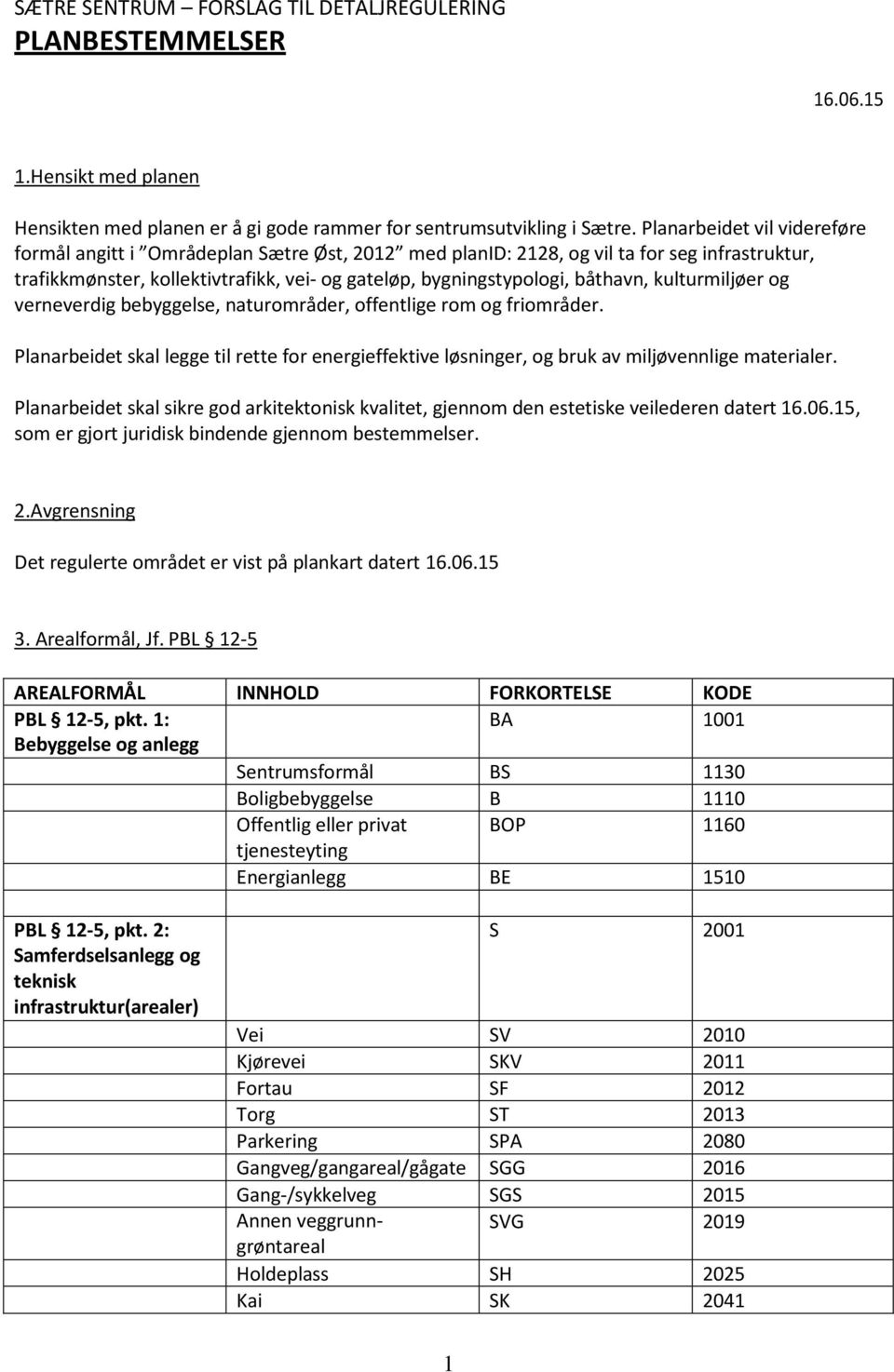 kulturmiljøer og verneverdig bebyggelse, naturområder, offentlige rom og friområder. Planarbeidet skal legge til rette for energieffektive løsninger, og bruk av miljøvennlige materialer.