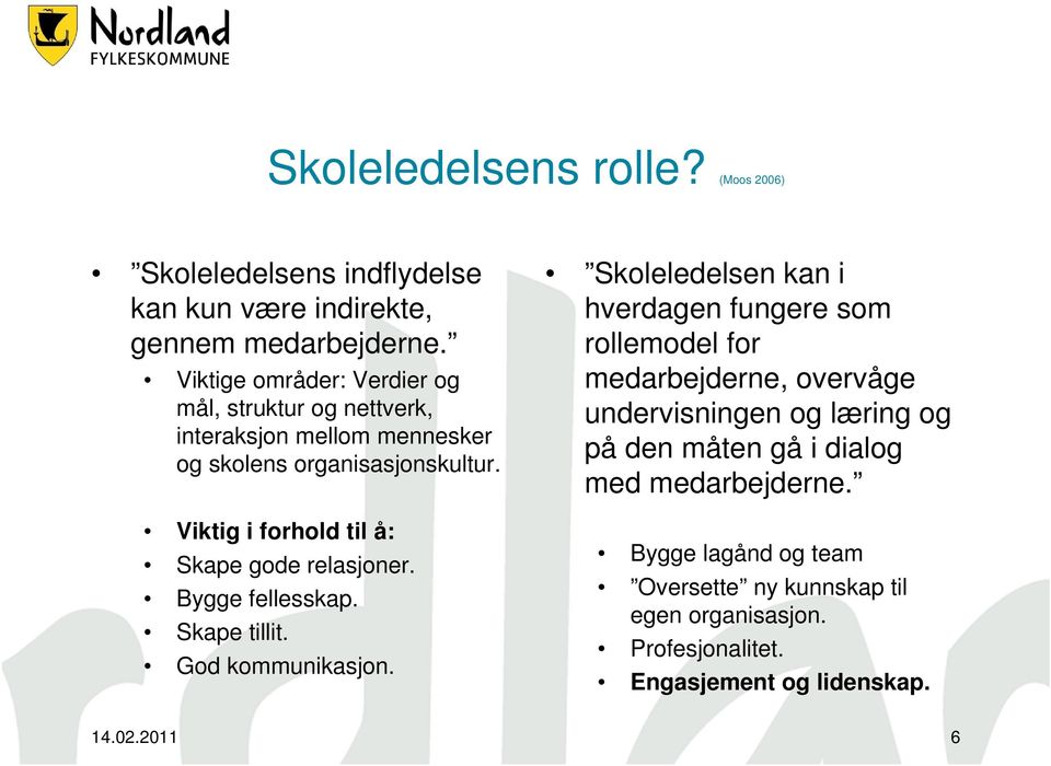 Viktig i forhold til å: Skape gode relasjoner. Bygge fellesskap. Skape tillit. God kommunikasjon.