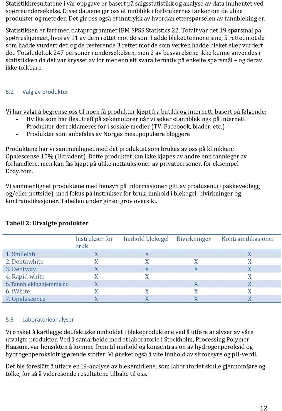 Statistikken er ført med dataprogrammet IBM SPSS Statistics 22.