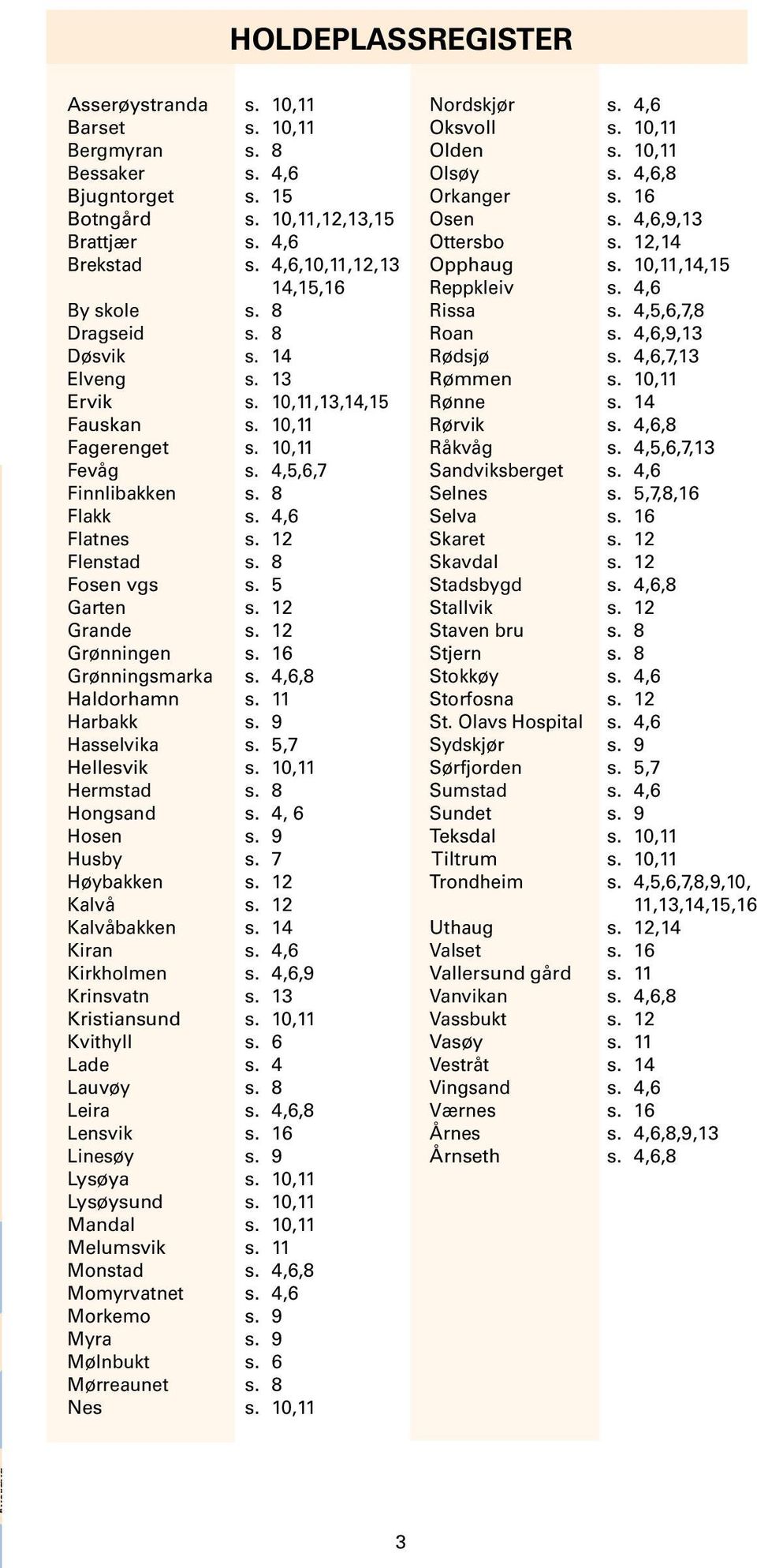 12 Grnde s. 12 Grønningen s. 16 Grønningsmrk s. 4,6,8 Hldorhmn s. 11 Hrbkk s. 9 Hsselvik s. 5,7 Hellesvik s. 10,11 Hermstd s. 8 Hongsnd s. 4, 6 Hosen s. 9 Husby s. 7 Høybkken s. 12 Klvå s.