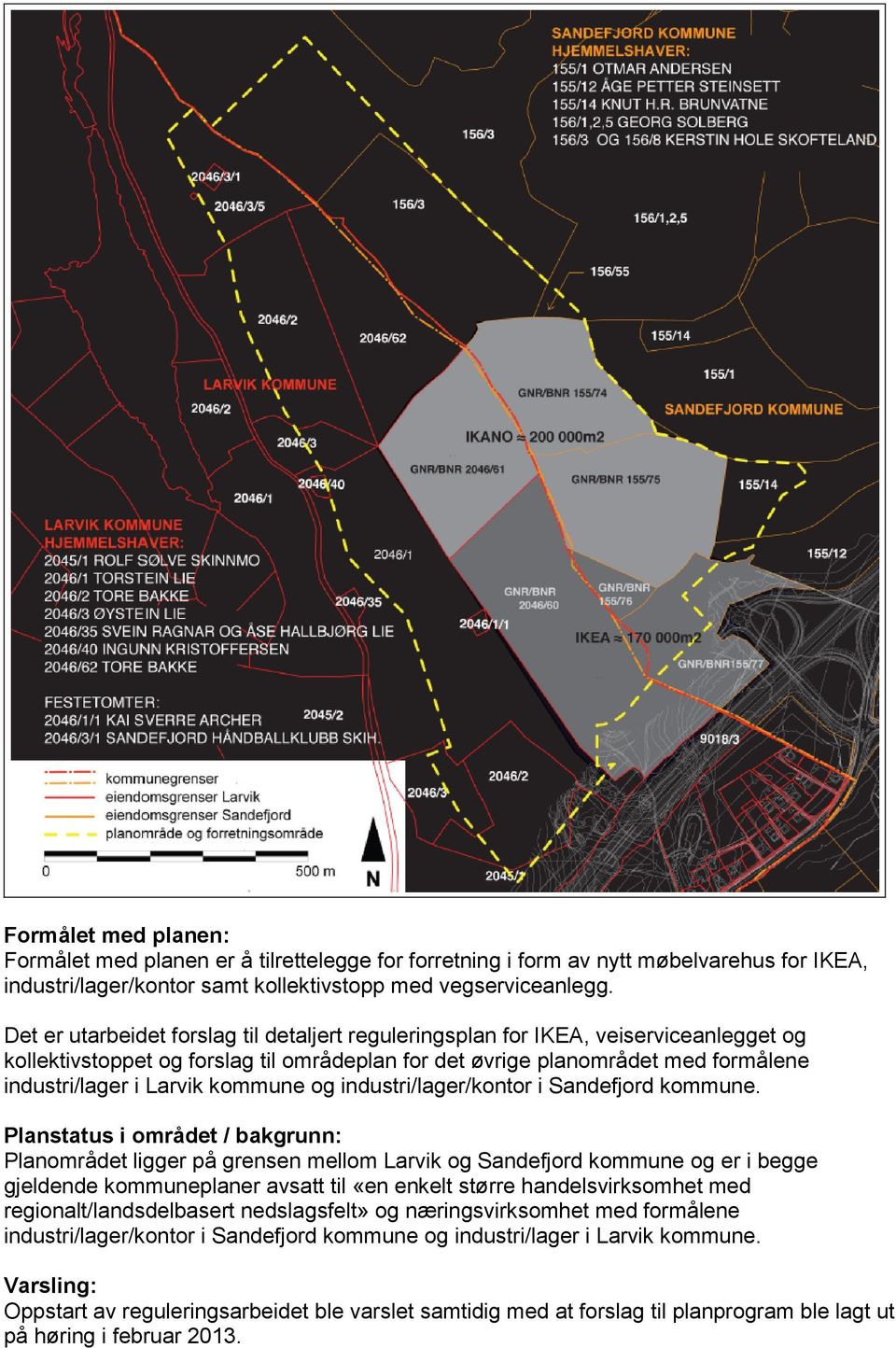 kommune og industri/lager/kontor i Sandefjord kommune.