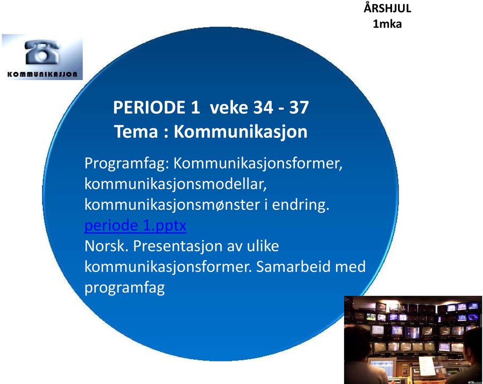 kommunikasjonsmønster i endring. periode 1.pptx Norsk.