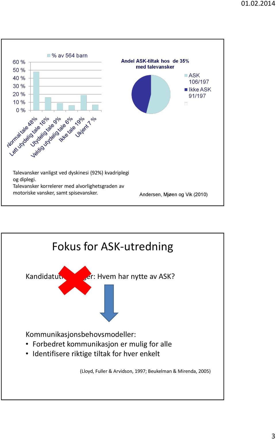 Andersen, Mjøen og Vik (2010) Fokus for ASK-utredning Kandidatutredninger: Hvem har nytte av ASK?