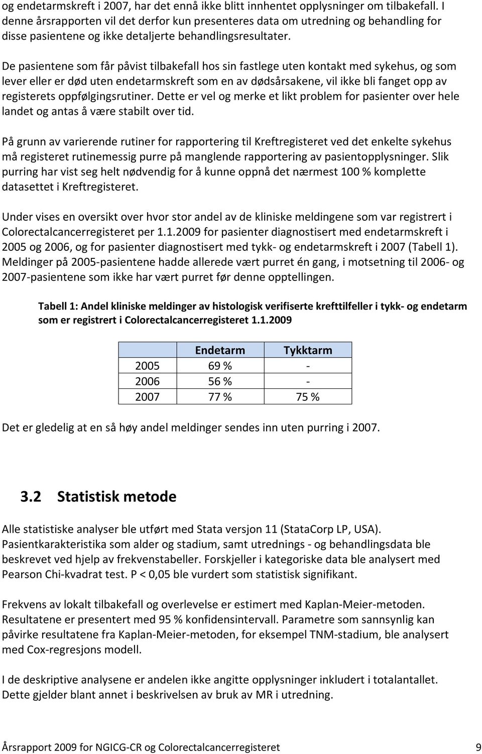 De pasientene som får påvist tilbakefall hos sin fastlege uten kontakt med sykehus, og som lever eller er død uten endetarmskreft som en av dødsårsakene, vil ikke bli fanget opp av registerets