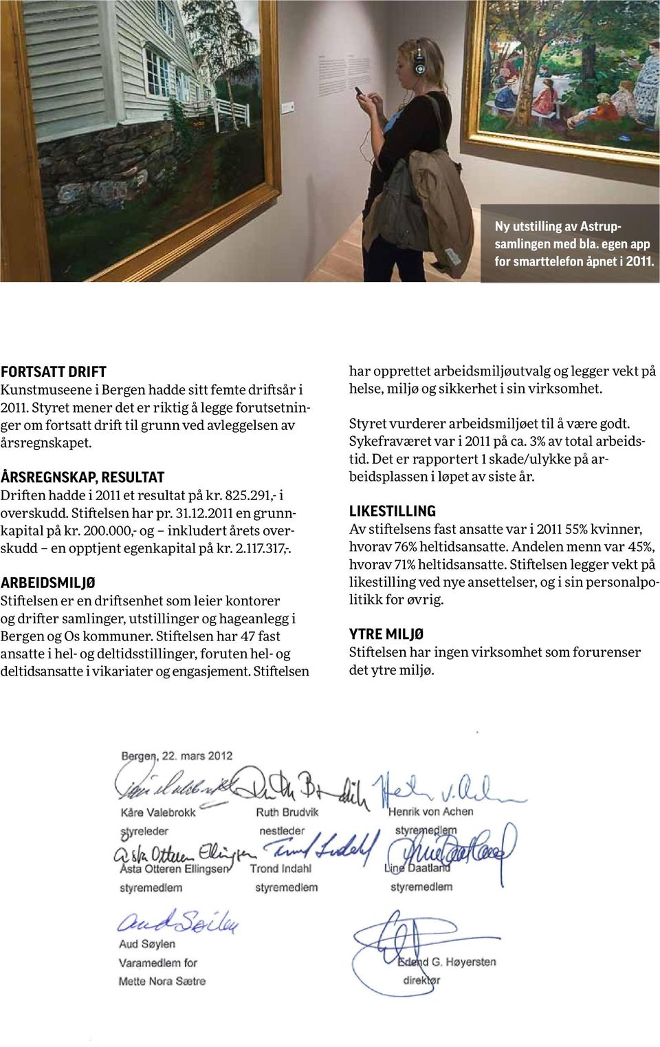 Stiftelsen har pr. 31.12.2011 en grunnkapital på kr. 200.000,- og inkludert årets overskudd en opptjent egenkapital på kr. 2.117.317,-.