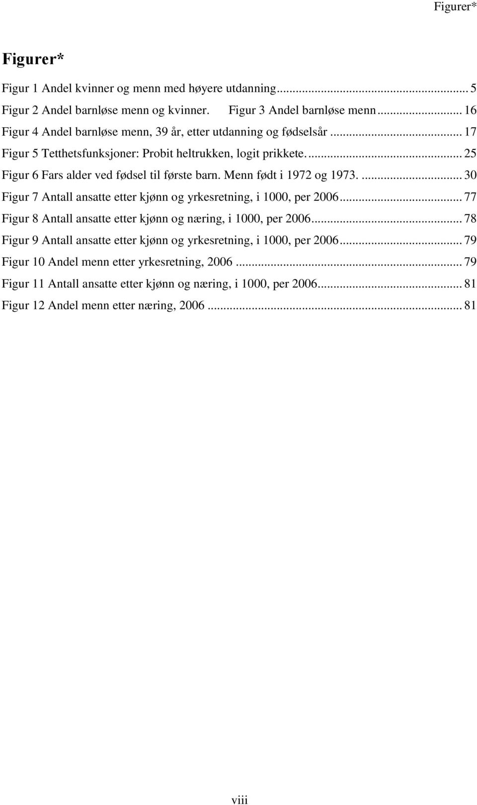 Menn født i 1972 og 1973.... 30 Figur 7 Antall ansatte etter kjønn og yrkesretning, i 1000, per 2006... 77 Figur 8 Antall ansatte etter kjønn og næring, i 1000, per 2006.