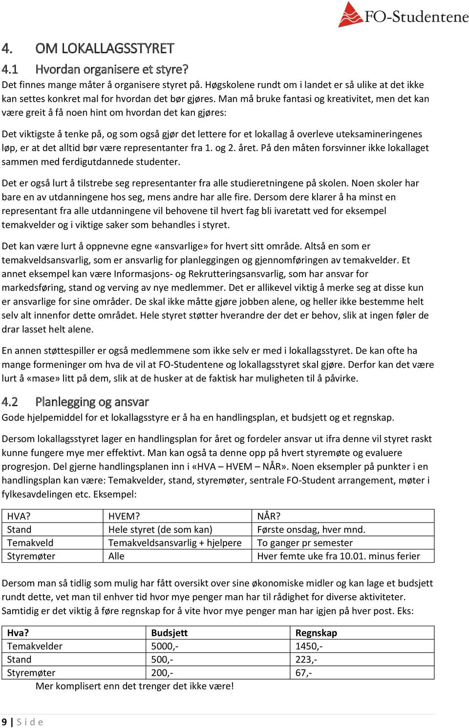 Man må bruke fantasi og kreativitet, men det kan være greit å få noen hint om hvordan det kan gjøres: Det viktigste å tenke på, og som også gjør det lettere for et lokallag å overleve