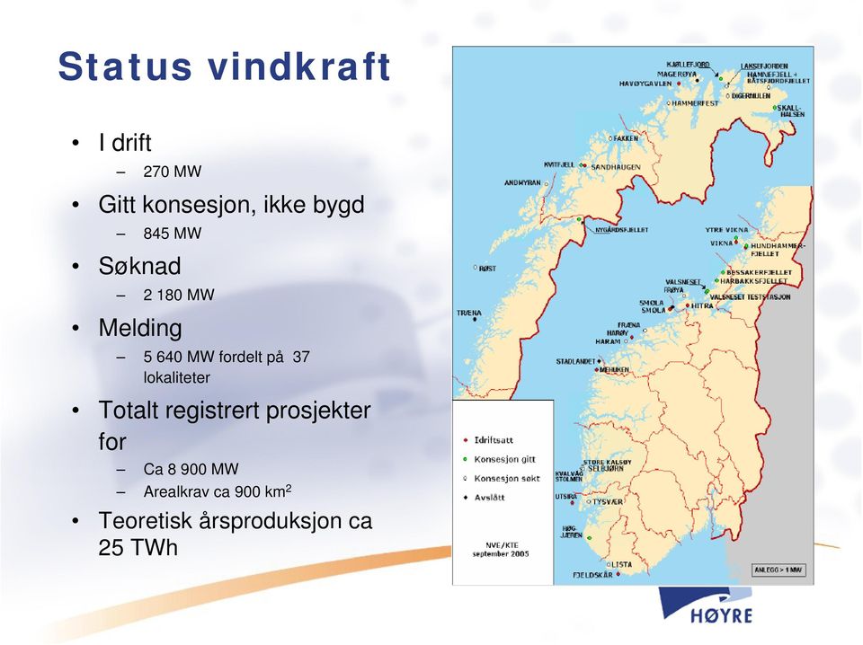 37 lokaliteter Totalt registrert prosjekter for Ca 8