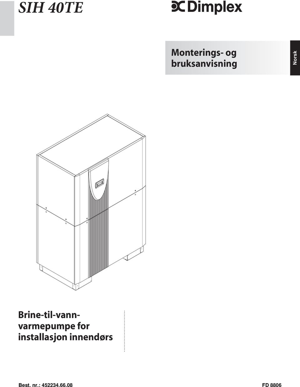 Brine-til-vannvarmepumpe for