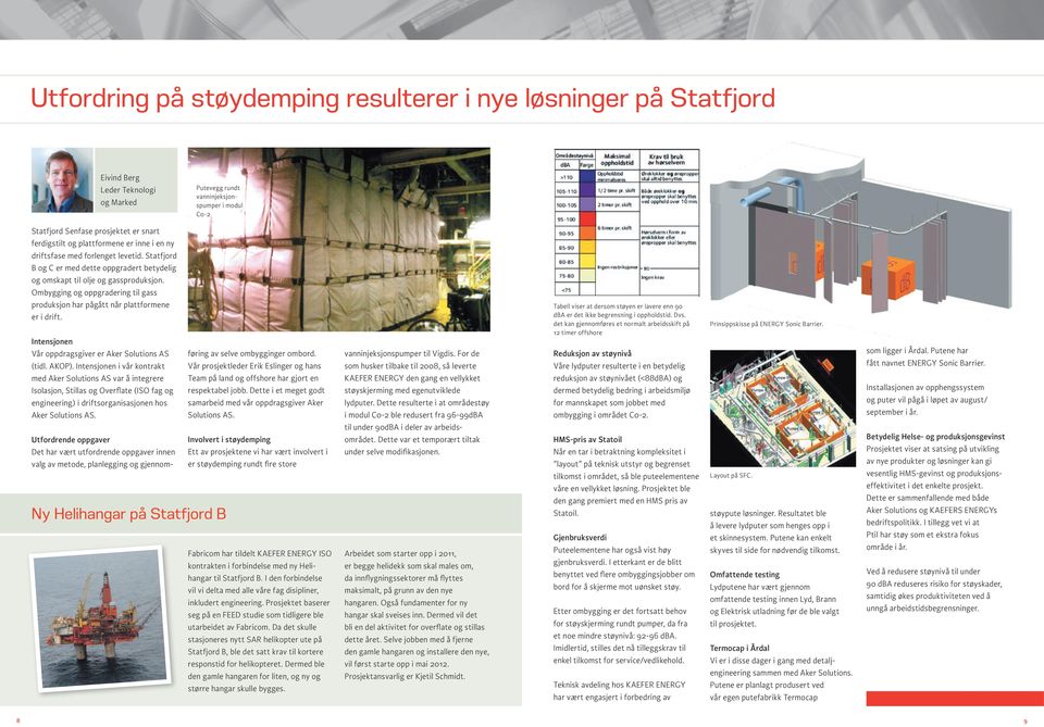 Ombygging og oppgradering til gass produksjon har pågått når plattformene er i drift. Intensjonen Vår oppdragsgiver er Aker Solutions AS (tidl. AKOP).