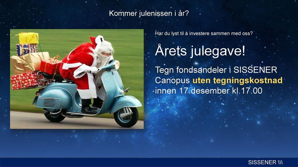 oss? Årets julegave!