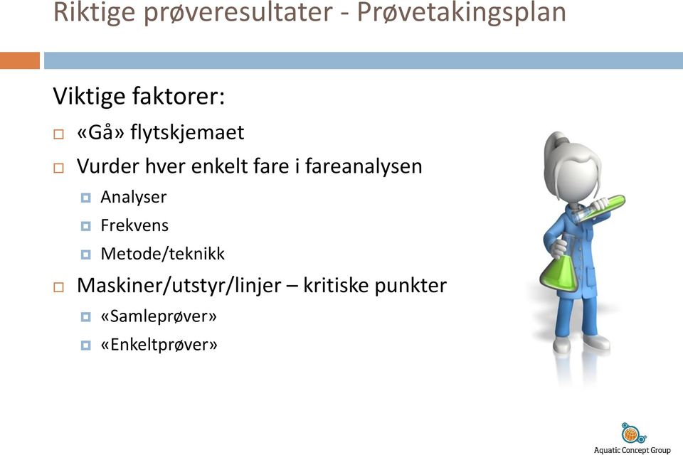 fareanalysen Analyser Frekvens Metode/teknikk