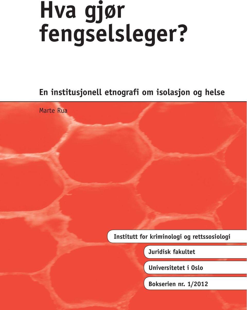 helse Marte Rua Institutt for kriminologi og
