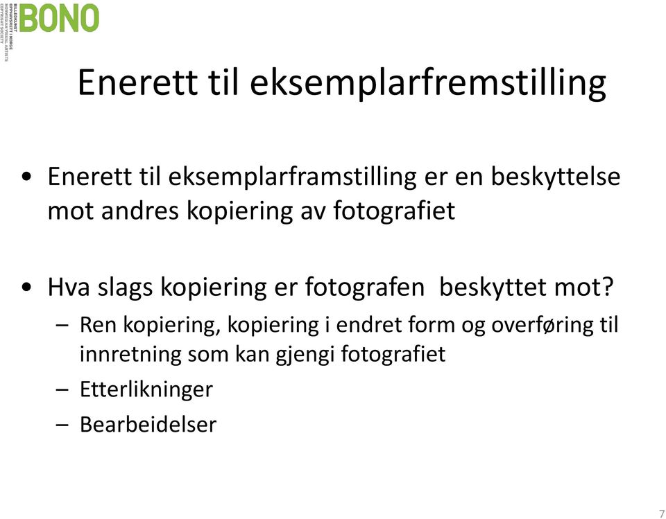 fotografen beskyttet mot?